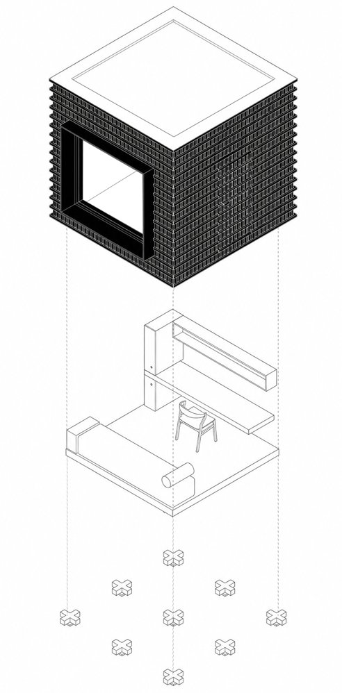 Spatial experience — exploded isometric
