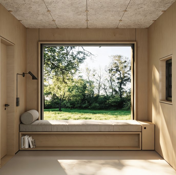 Interior — daybed to the other wall